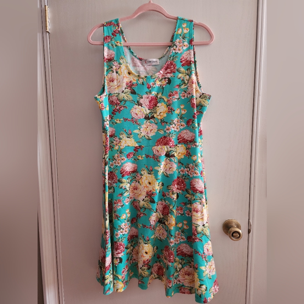 Floral Skater Dress 2X - Picture 3 of 4